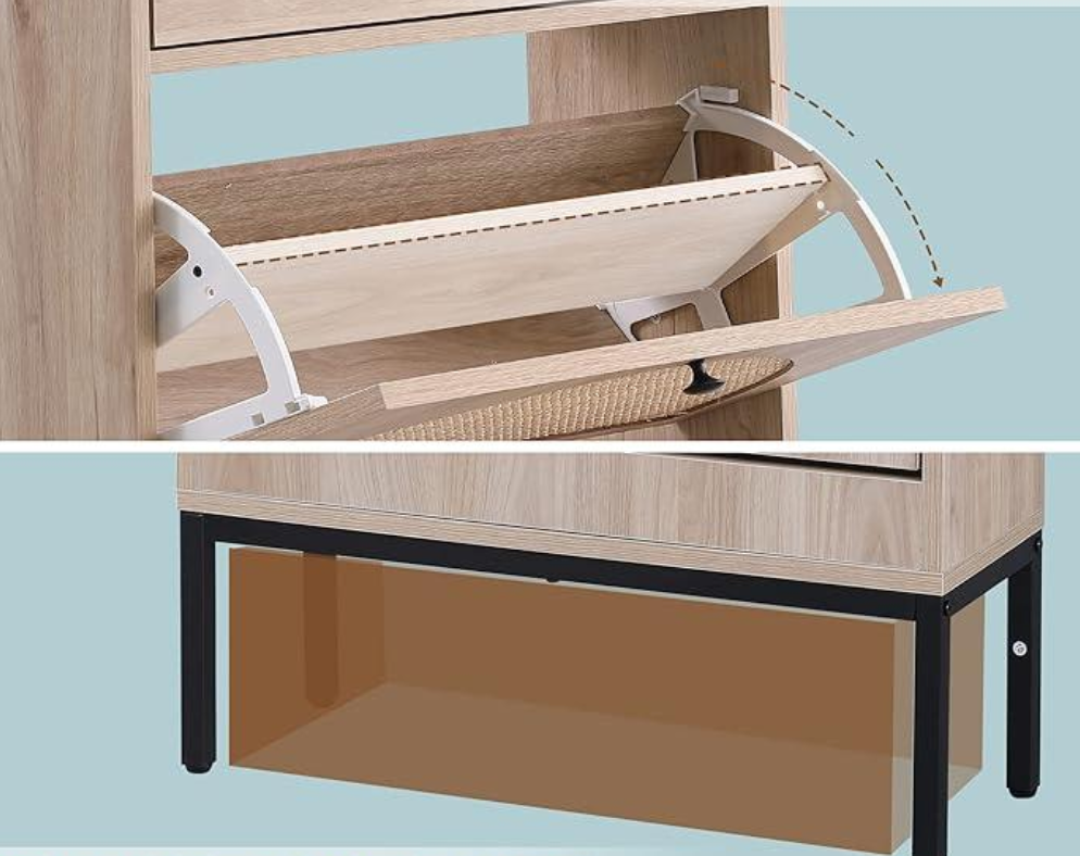 Armario organizador de zapatos de madera Wekity